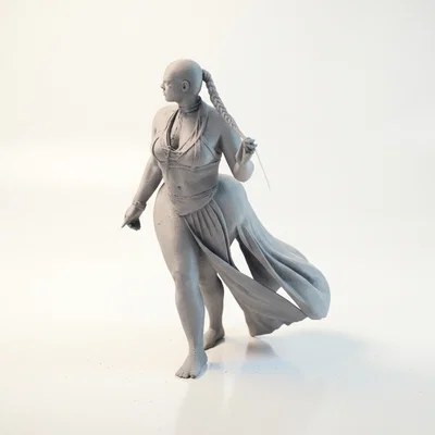 Mô hình nữ chiến binh Fantasy 'Thick Lady' - File in 3D
