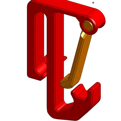 Móc treo đa năng có chốt khóa chắc chắn (file in 3D)