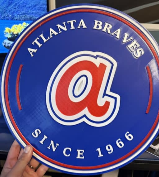 Mô hình treo tường Logo Retro Atlanta Braves độc đáo - Image 1