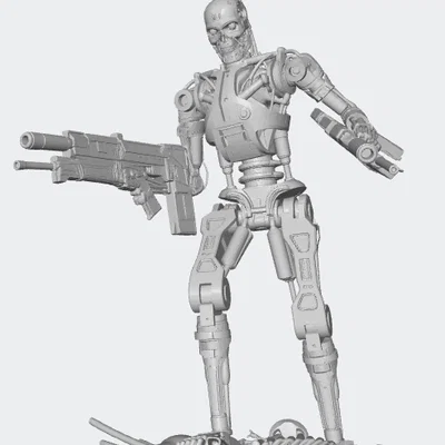 Mô hình T-800 tỷ lệ 28mm - Chiến binh Skynet sắc nét