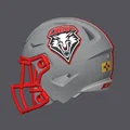 Mô hình mũ bảo hiểm bóng bầu dục New Mexico Lobos - Thumbnail 2
