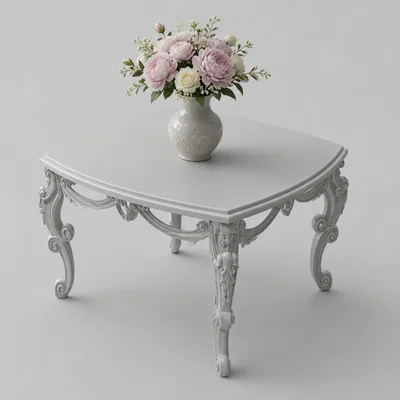 Mẫu Bàn Trang Trí Cổ Điển Sang Trọng In 3D