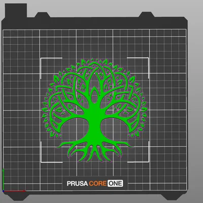 Mô hình trang trí treo tường hình cây (Tree Ornament) in 3D
