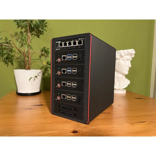 Vỏ Case Raspberry Pi 4-Node Cluster với Tản nhiệt Cao cấp - Image 2