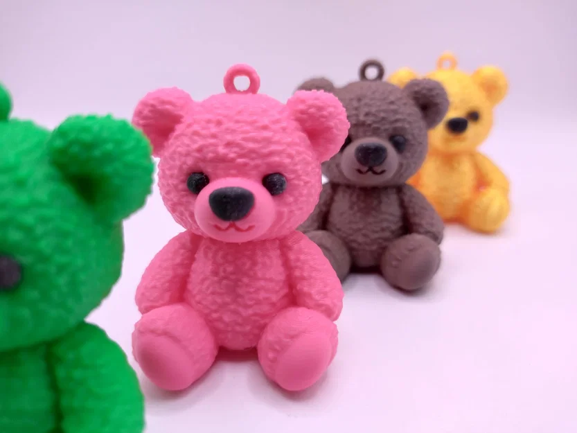 Mô hình gấu bông Teddy 3D đáng yêu làm móc khóa treo trang trí - Image 3