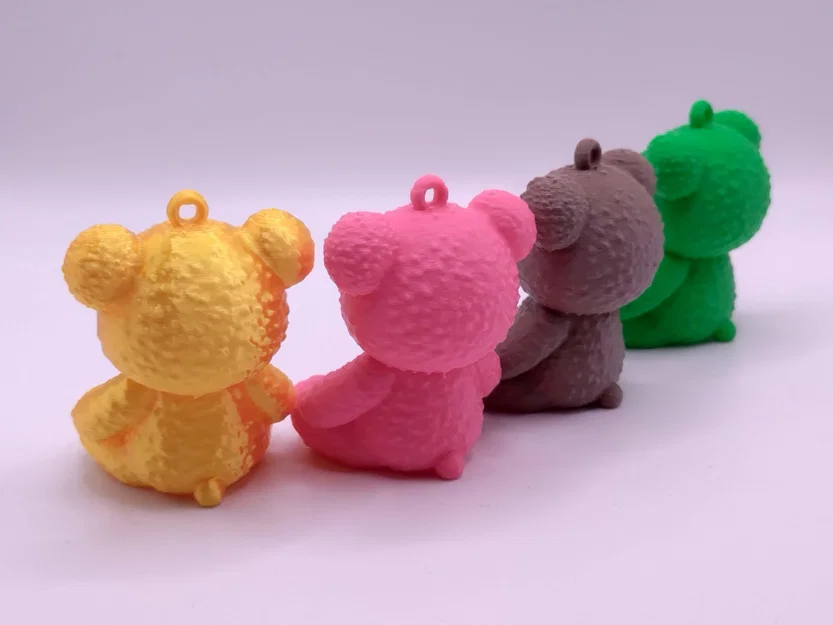 Mô hình gấu bông Teddy 3D đáng yêu làm móc khóa treo trang trí - Image 4