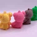 Mô hình gấu bông Teddy 3D đáng yêu làm móc khóa treo trang trí - Thumbnail 4