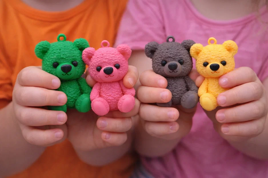 Mô hình gấu bông Teddy 3D đáng yêu làm móc khóa treo trang trí - Image 5