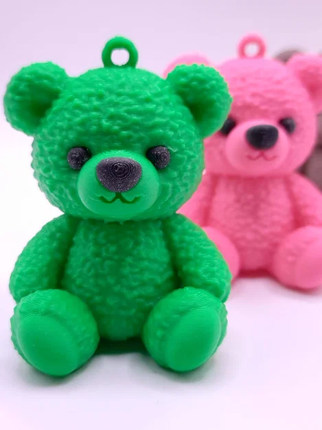 Mô hình gấu bông Teddy 3D đáng yêu làm móc khóa treo trang trí - Image 6