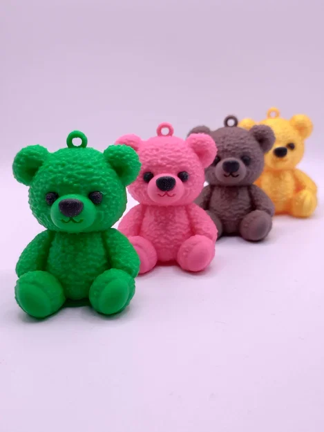 Mô hình gấu bông Teddy 3D đáng yêu làm móc khóa treo trang trí - Image 7