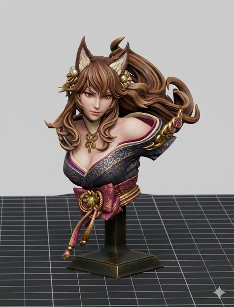 Mô hình tượng bán thân cô gái tai mèo (CatGirl Bust) cực chi tiết - Image 1