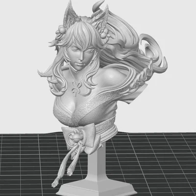 Mô hình tượng bán thân cô gái tai mèo (CatGirl Bust) cực chi tiết