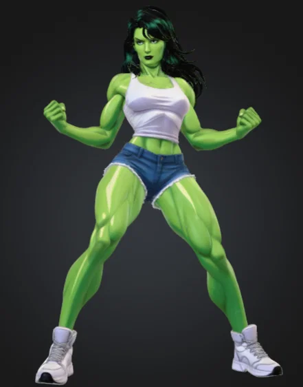 Mô hình 3D nhân vật She-Hulk mạnh mẽ cho người sưu tầm - Image 1