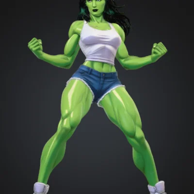 Mô hình 3D nhân vật She-Hulk mạnh mẽ cho người sưu tầm