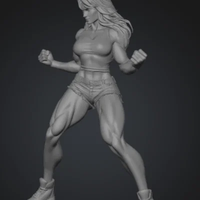 Mô hình 3D nhân vật She-Hulk mạnh mẽ cho người sưu tầm