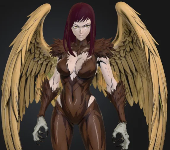 Mô hình 3D Harpy đầy chi tiết cho game nhập vai Dungeons & Dragons - Image 1