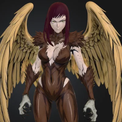 Mô hình 3D Harpy đầy chi tiết cho game nhập vai Dungeons & Dragons