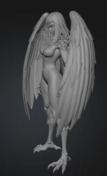 Mô hình 3D Harpy đầy chi tiết cho game nhập vai Dungeons & Dragons - Image 2