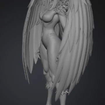 Mô hình 3D Harpy đầy chi tiết cho game nhập vai Dungeons & Dragons