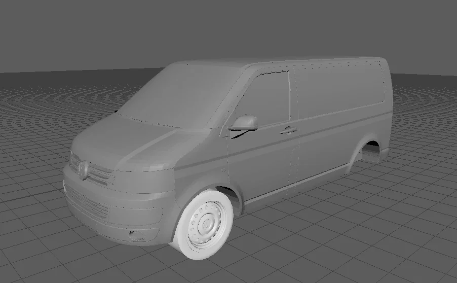 Mô hình linh kiện trục bánh xe cho Volkswagen Transporter 5 - Image 1