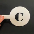 Khuôn in 3D tạo hình bột cacao chữ C cho cà phê - Thumbnail 1