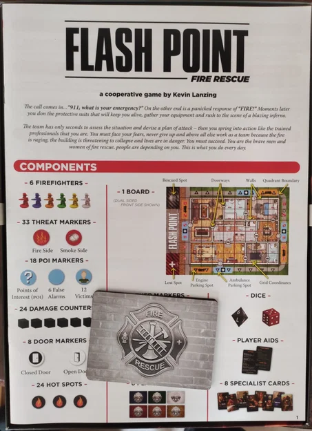 Bộ khay đựng (organizer) cho game Flash Point: Fire Rescue - Image 4