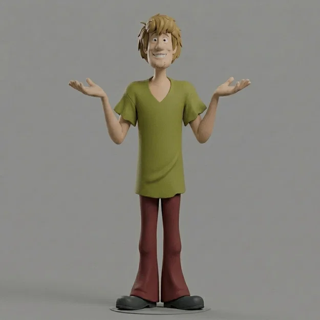 Mô hình 3D nhân vật Shaggy Rogers phiên bản 1969 siêu đáng yêu - Image 1