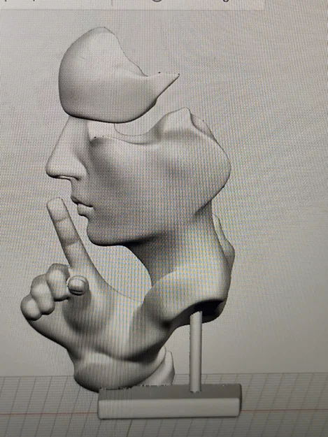 Tượng điêu khắc 3D mặt người nghệ thuật (Surreal Face Sculpture) - Image 2