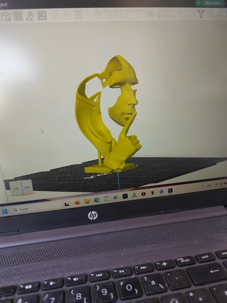 Tượng điêu khắc 3D mặt người nghệ thuật (Surreal Face Sculpture) - Image 3