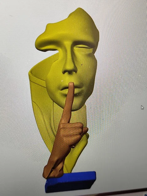 Tượng điêu khắc 3D mặt người nghệ thuật (Surreal Face Sculpture) - Image 6