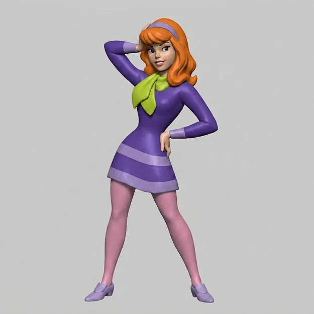 Mô hình 3D Daphne Blake (Scooby-Doo 1969) để bàn siêu đẹp - Image 1