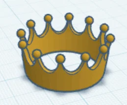 Mẫu vương miện xinh xắn cho búp bê in 3D (Crown for Barbie) - Image 1