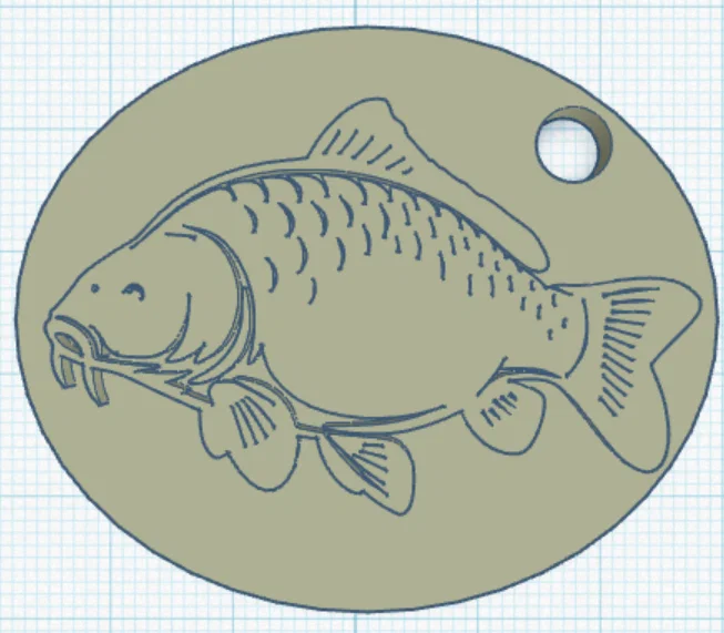 Móc khóa hình cá chép (Carp Keychain) in 3D tinh tế cho dân câu cá - Image 2