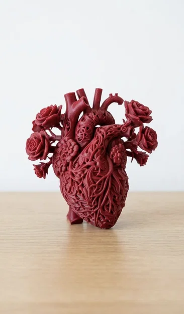 Mô hình trang trí Flower Heart - Trái tim hoa hồng tinh xảo - Image 1