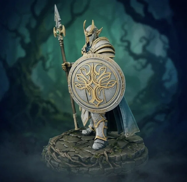 Bloodbound Realms – Elf – Emeraldward Sentinel (Mô hình STL in 3D Dark Fantasy) - Image 2