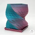 Chậu cây xoắn ốc Geometric Helix (In Silk PLA 2 màu, dễ in không cần support) - Thumbnail 2