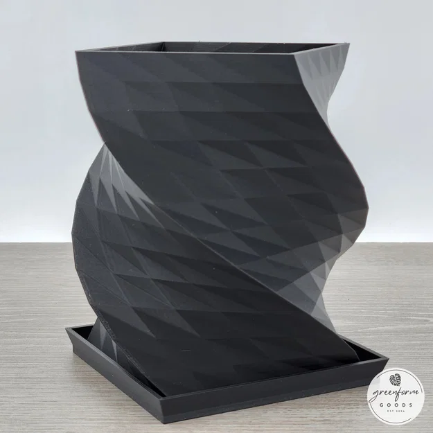 Chậu cây xoắn ốc Geometric Helix (In Silk PLA 2 màu, dễ in không cần support) - Image 6