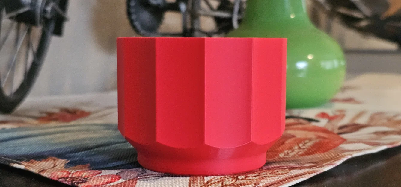 Chậu trồng cây mini dạng khía (Fluted Planter) tinh tế cho bàn làm việc - Image 1
