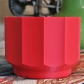 Chậu trồng cây mini dạng khía (Fluted Planter) tinh tế cho bàn làm việc - Thumbnail 1