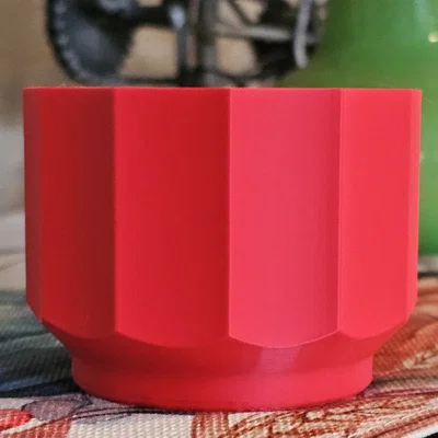 Chậu trồng cây mini dạng khía (Fluted Planter) tinh tế cho bàn làm việc