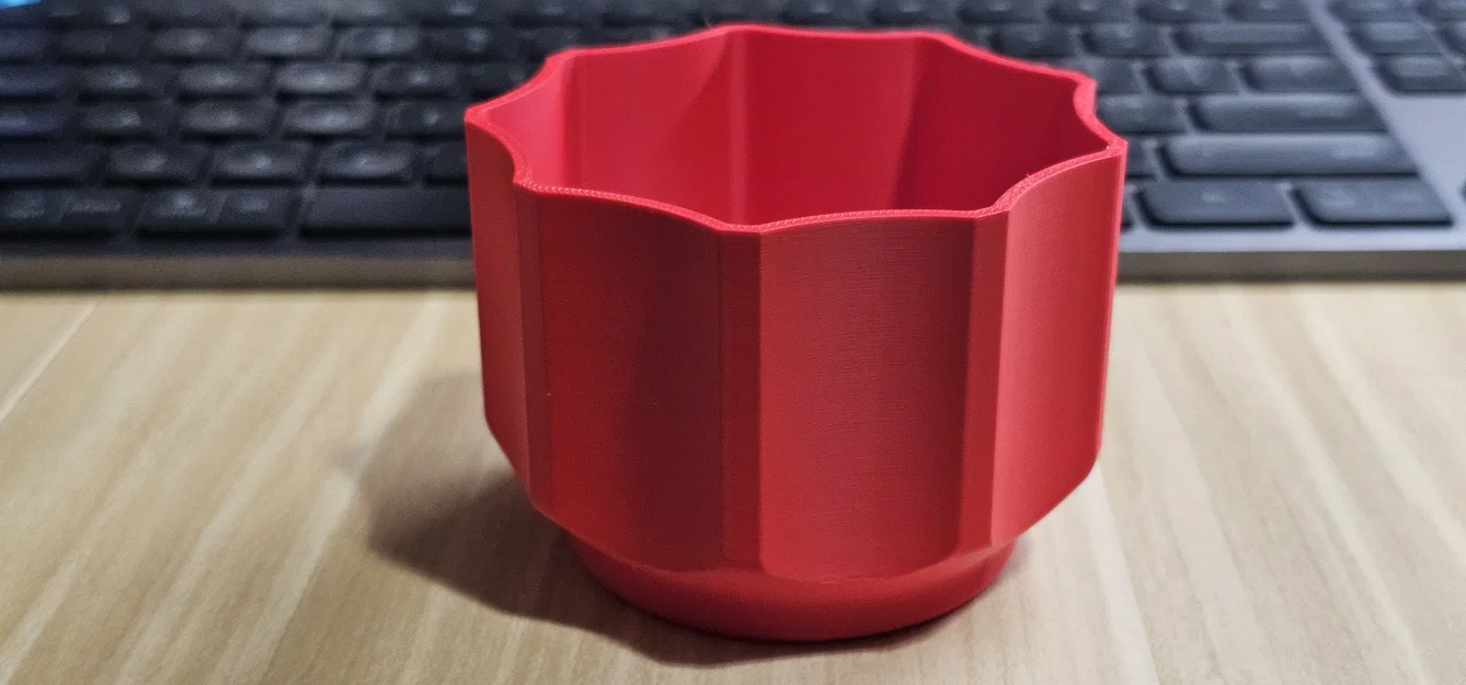 Chậu trồng cây mini dạng khía (Fluted Planter) tinh tế cho bàn làm việc - Image 2