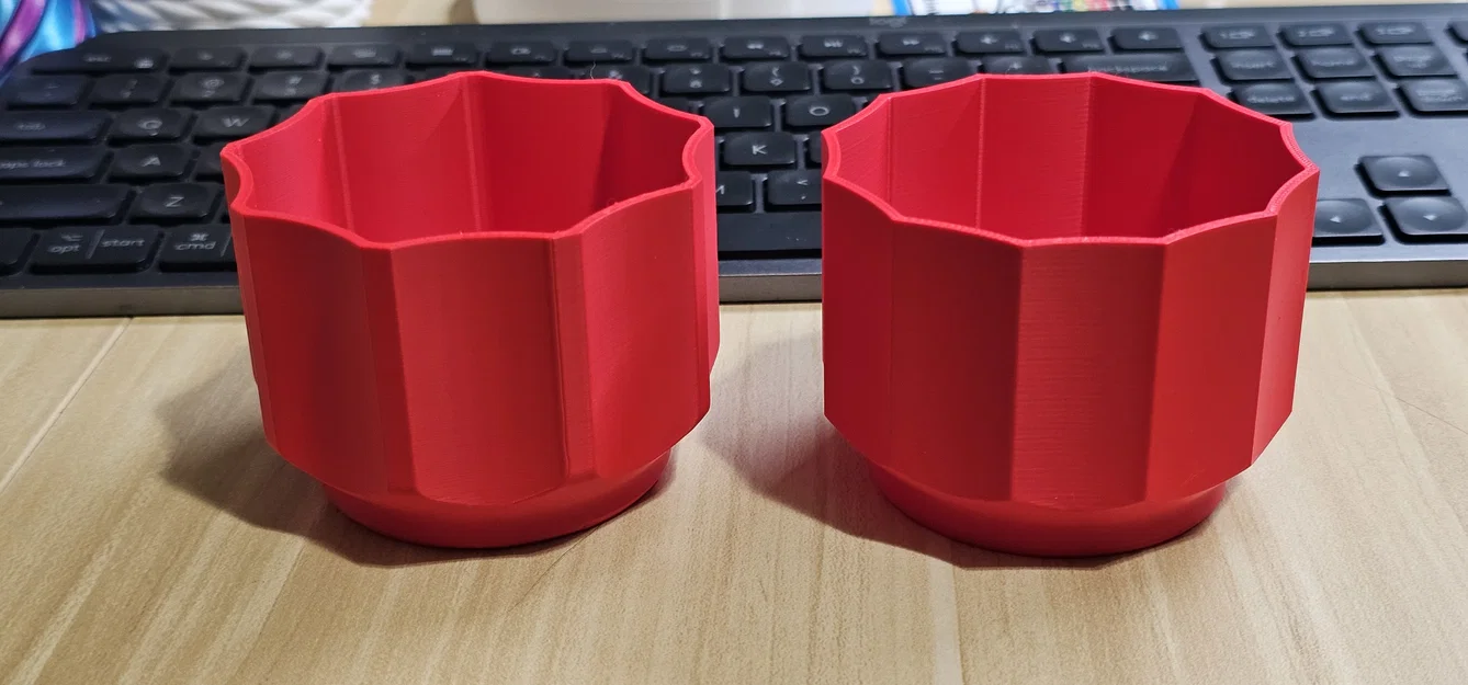 Chậu trồng cây mini dạng khía (Fluted Planter) tinh tế cho bàn làm việc - Image 3