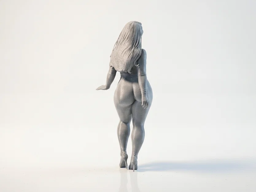 Mô hình 3D tượng nữ nghệ thuật (Thick Lady Figurine) - Image 3
