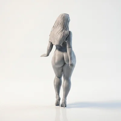 Mô hình 3D tượng nữ nghệ thuật (Thick Lady Figurine)