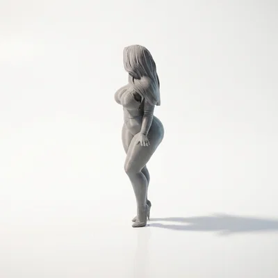 Mô hình 3D tượng nữ nghệ thuật (Thick Lady Figurine)