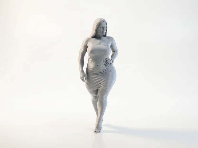 Mô hình tượng nữ nhân Thick Thighs 3D có thể in ấn - Image 2