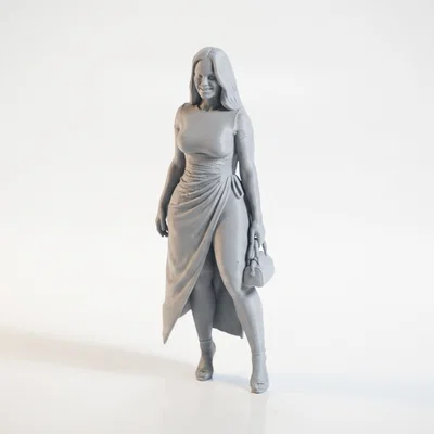 Mô hình tượng nữ diện váy thanh lịch - File in 3D