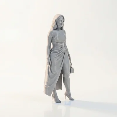 Mô hình tượng nữ diện váy thanh lịch - File in 3D