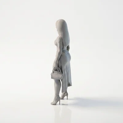 Mô hình tượng nữ diện váy thanh lịch - File in 3D