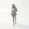Mô hình 3D tượng nữ nhân vật trùm mũ có thể in 3D - Thumbnail 1